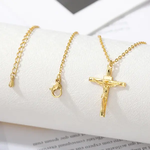 Christian Cross Necklace for Women Men - Image 4