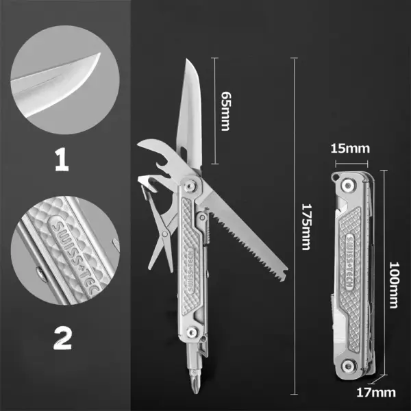 11-in-1 Folding Multi-Tool Pocket Knife - Image 4
