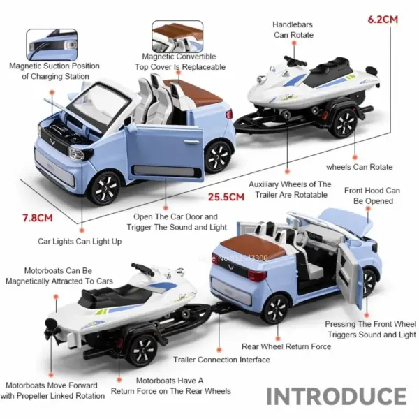 1:24 Scale WULING Station Wagon Miniev Car Model - Image 2