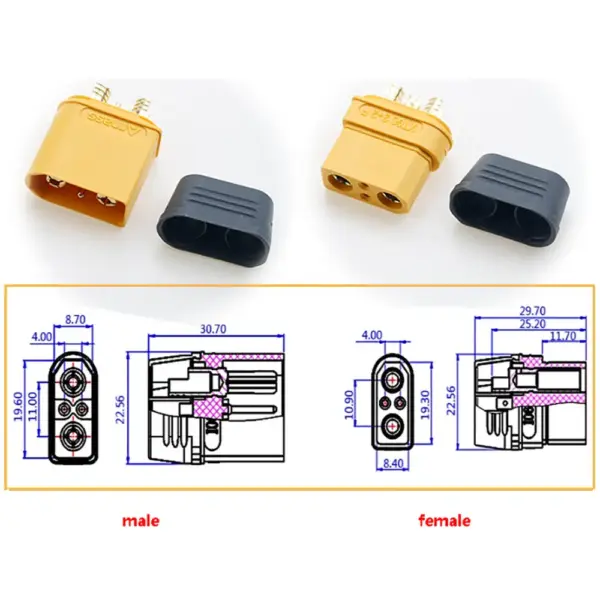 XT90I Male and Female Connector Kit - Image 2