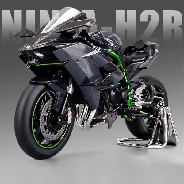 1:9 Kawasaki H2R Ninja V4S Alloy Die Cast Motorcycle Model - Image 7