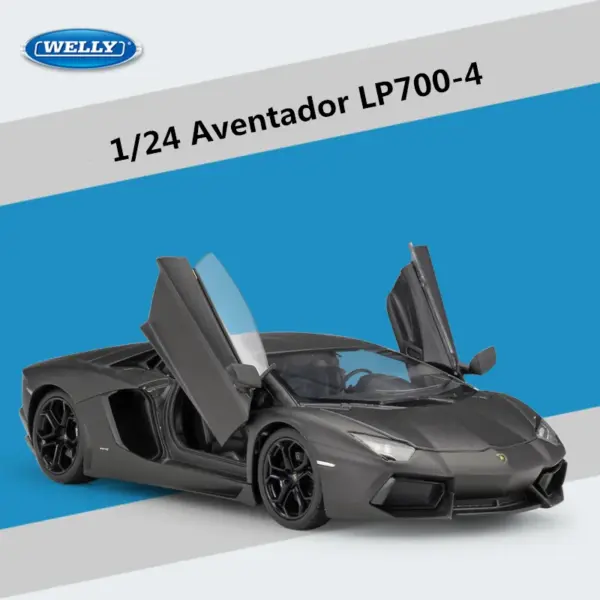 WELLY 1:24 Lamborghini Aventador Diecast Model - Image 10
