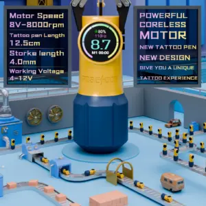 POSEIDON Wireless Tattoo Pen Kit for Permanent Makeup 7 S5e6f80c71eb74ad5857da0018291b455Y