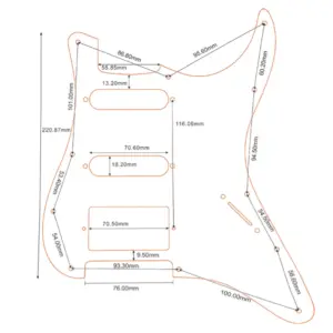 Custom HSS PAF Guitar Pickguard for Fender Strat 41 S5e9919ee12b64562baf4e59a1af64c64X 5