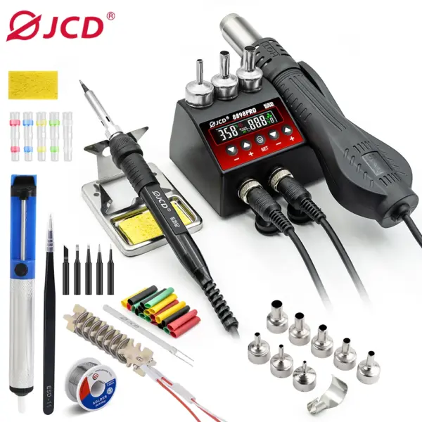 JCD 8898Pro 2-in-1 Soldering Station with LCD - Image 7