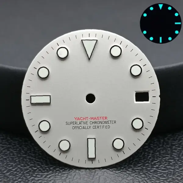 NH34/NH35 Caliber Watch Dial with Blue-Green Luminous Finish - Image 30