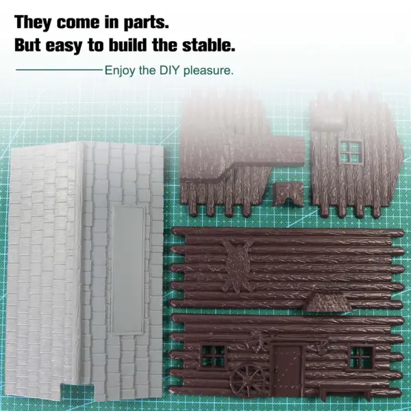 Evemodel O Scale Barn Stable Kit for Model Trains - Image 2