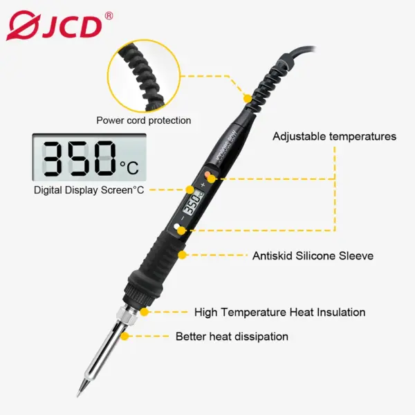 JCD 80W Adjustable Soldering Iron Kit with LCD Display - Image 2