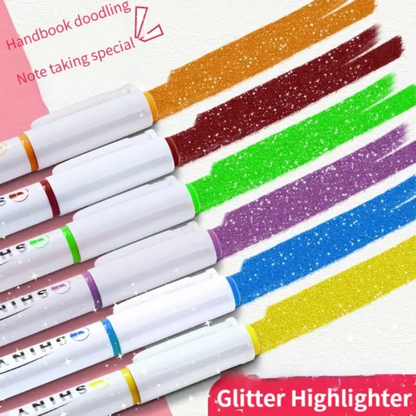 Kawaii Glitter Pastel Highlighter Set - Image 2