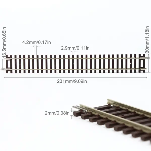 Evemodel HO Scale 6pcs Railway Tracks Set - Image 2