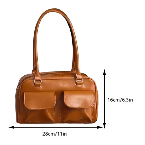 Retro Women's PU Leather Satchel Shoulder Bag - Image 6