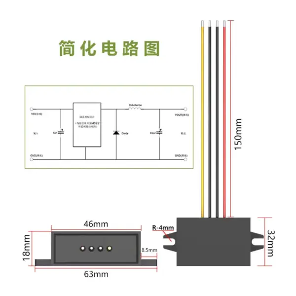 36V to 6V DC-DC Buck Converter Module LY-KREE - Image 5