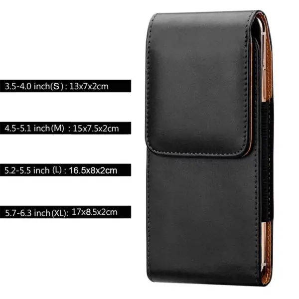 Universal Leather Phone Pouch for 3.5-6.3 inches Devices - Image 7