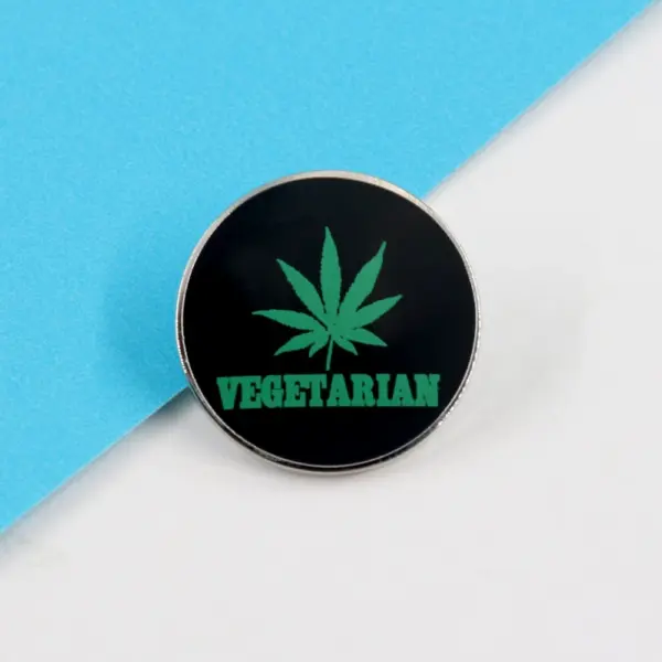 Green Maple Leaf Enamel Pin Brooch Jewelry - Image 5
