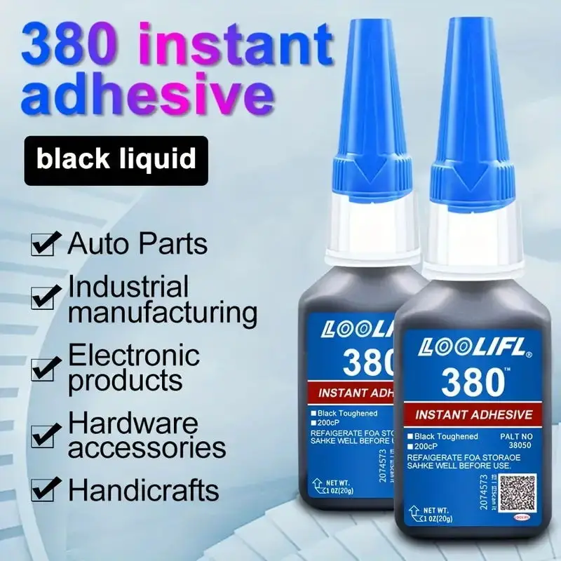 LOOLIFL 380 Black Super Strong Adhesive for Plastic and Metal 6 LOOLIFL 380 Black Super Strong Adhesive for Plastic and Metal - Image 6