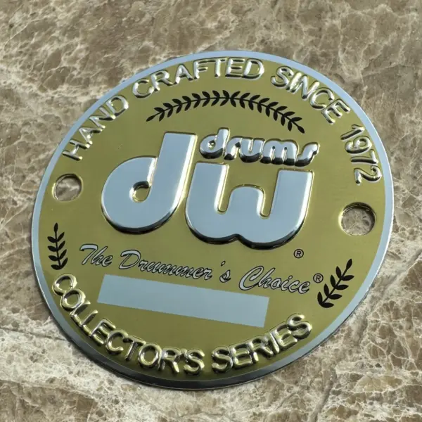 DW Drum Metal Badge Plate 1.75 Inches - Image 4