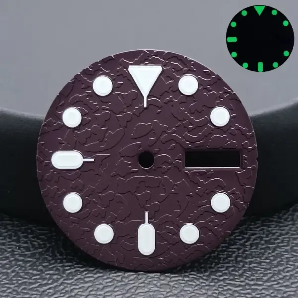 28.5mm Green/Black Dual Calendar Watch Dial for NH36 - Image 13