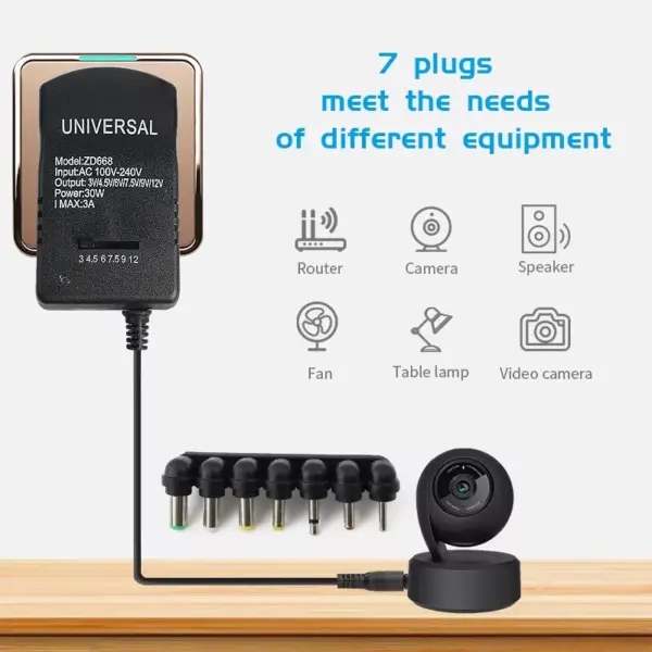 Adjustable Multi Voltage Power Supply Adapter EU/US - Image 5