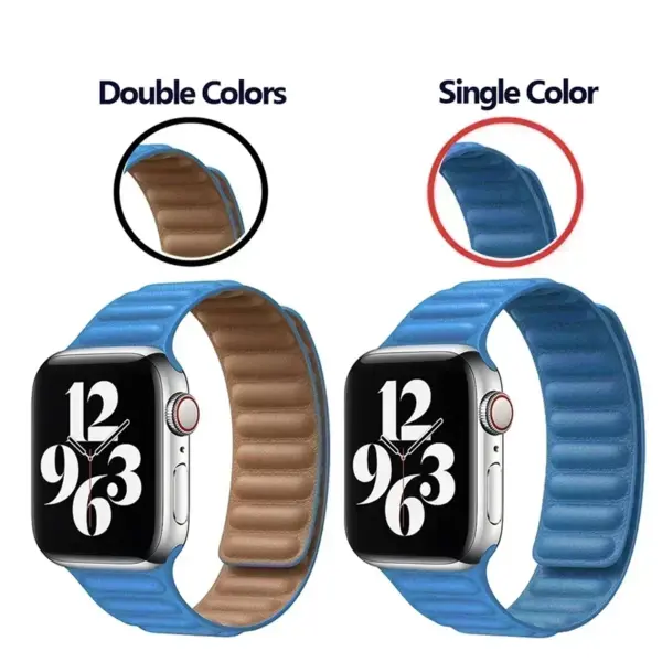 Leather Strap for Apple Watch Series 8/7/6/5/4/3/2/1 - Image 4