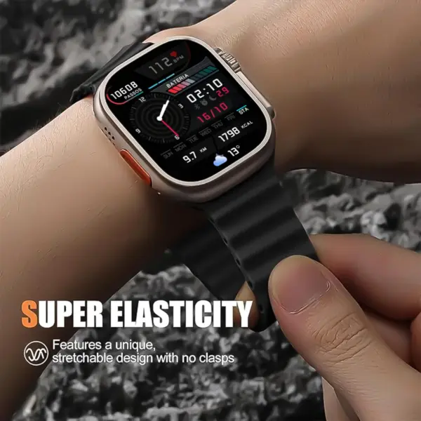 Silicone Ocean Strap for Apple Watch Ultra Series - Image 3
