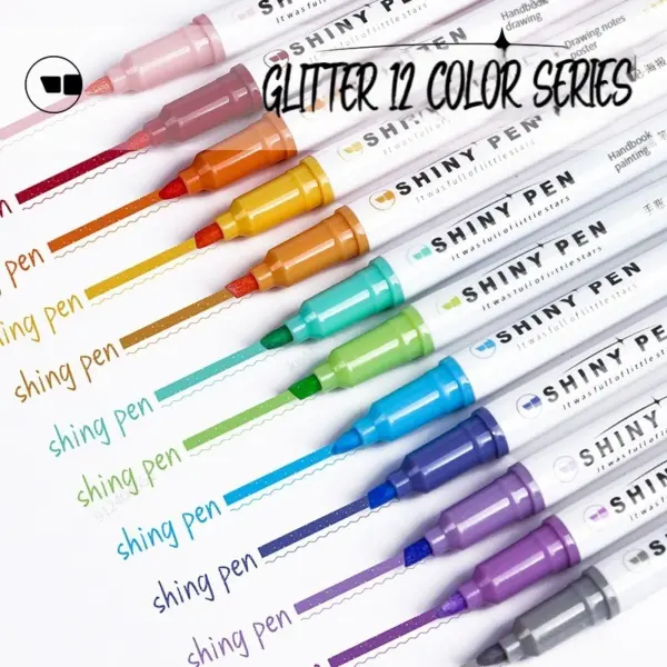 Kawaii Glitter Pastel Highlighter Set - Image 4