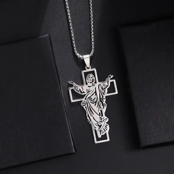 Vintage Christian Cross Stainless Steel Pendant AL20401 - Image 42
