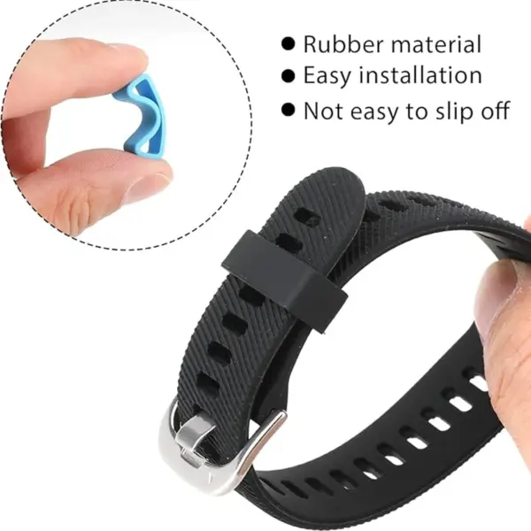 Silicone Watch Buckle Loop Ring 18-30mm Replacement - Image 3
