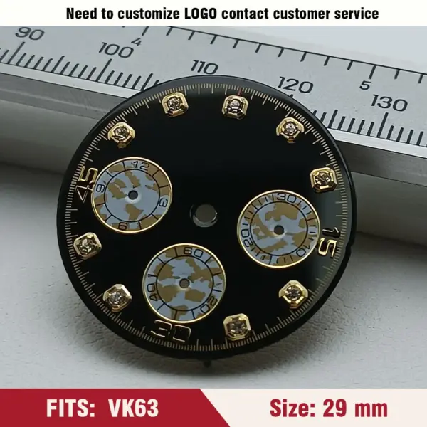Green Luminous VK63 Watch Dial 29mm for Men - Image 25