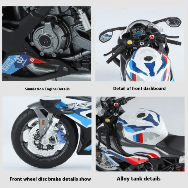 1:9 BMW M1000RR Diecast Motorcycle Model - Image 6