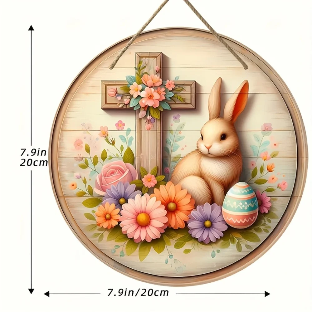 Farmhouse Wooden Easter Bunny Wreath 17 Farmhouse Wooden Easter Bunny Wreath - Image 17