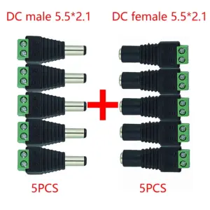 5PCS DC Power Jack Connectors for LED Strips 15 S61911c11246f47418bc4727f69c905dcl