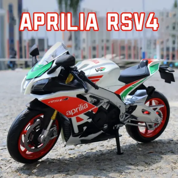 1:12 Scale Aprilia RSV4 Diecast Motorcycle Model - Image 2