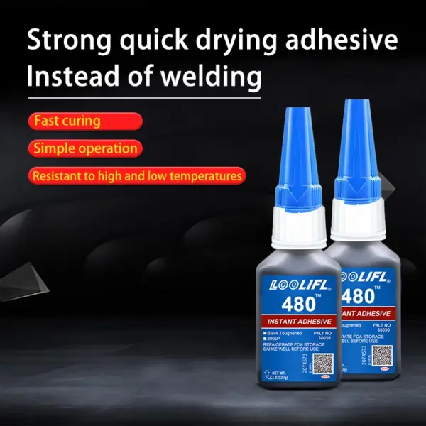 LOOLIFL 480 Car Repair Strong Black Instant Glue 20ML - Image 2
