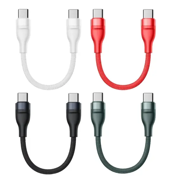 Short USB C Male to Male Charging Cable 66W - Image 2