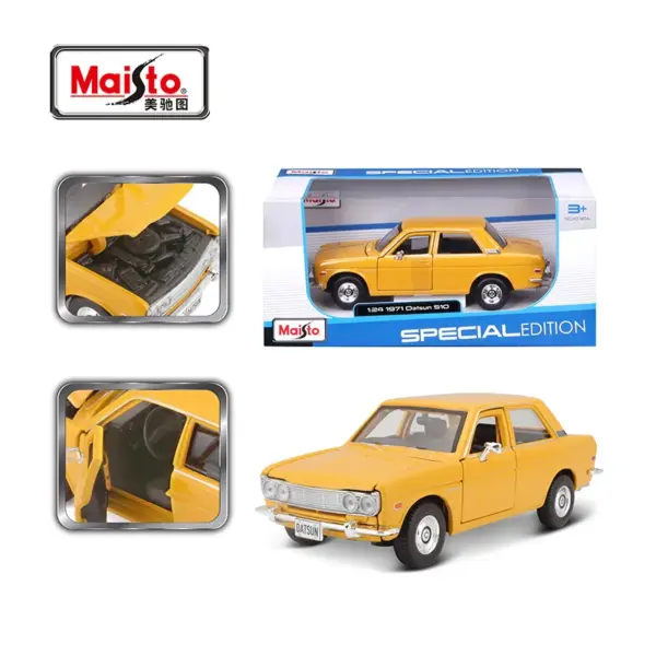 Maisto 1:24 1971 DATSUN 510 Diecast Car Collection - Image 6