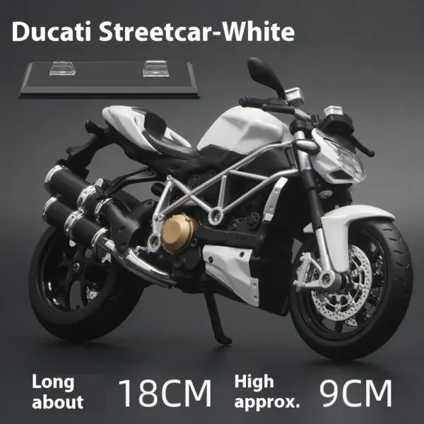 1:12 Ducati Streetfighter Diecast Motorcycle Model - Image 7