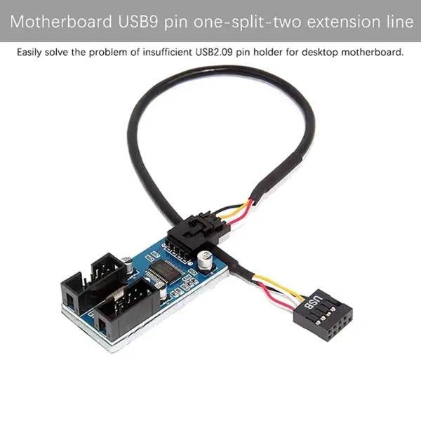 USB 2.0 Dual Port Extension Cable for Motherboards - Image 3