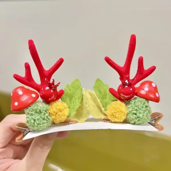 Christmas Antler Hair Clips for Girls - Image 11