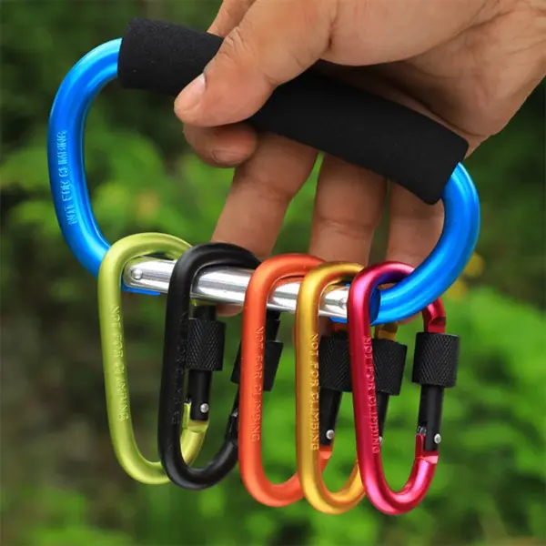 D Shape Carabiner with Locking Clasp - Image 4