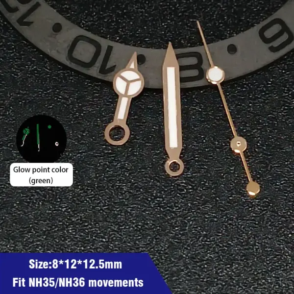 Green Luminous Watch Hands for NH35 NH36 Movement - Image 7