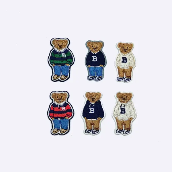 Cute Bear Embroidered Iron-On Patch for Clothing - Image 9