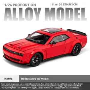 1:24 Dodge Challenger SRT Hellcat Redeye Diecast Model 21 S645972f7ca174145bdf155350561bd4bT
