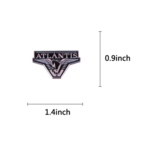 Atlantis Logo Enamel Pin Badge Brooch Gift for Backpack - Image 3