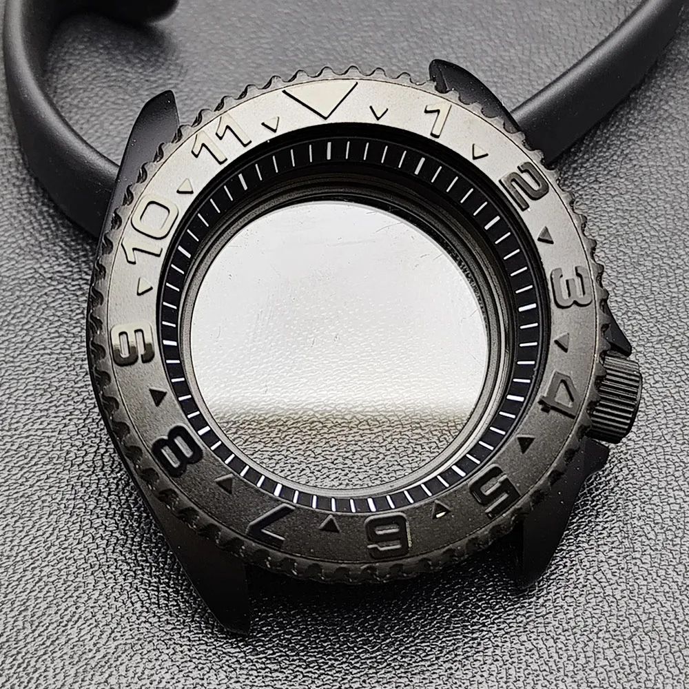 42mm Black Matte Watch Case for NH35 Movement 113 42mm Black Matte Watch Case for NH35 Movement - Image 113