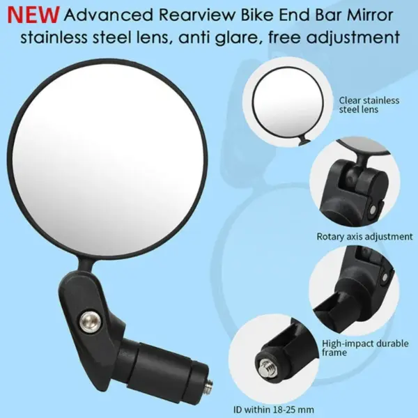 Wide-Angle Bicycle Rearview Mirror for Handlebar - Image 5