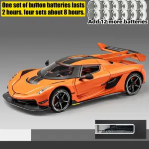 1:24 Jesko Diecast Alloy Supercar Model 25 S64fd0e40025e40eaaa044cfe364264ddN