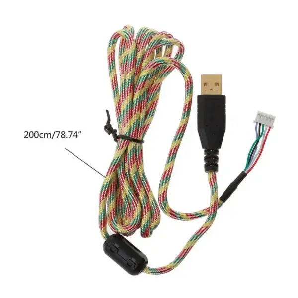 Durable 2m Nylon Braided Mouse Cable for A4Tech - Image 6