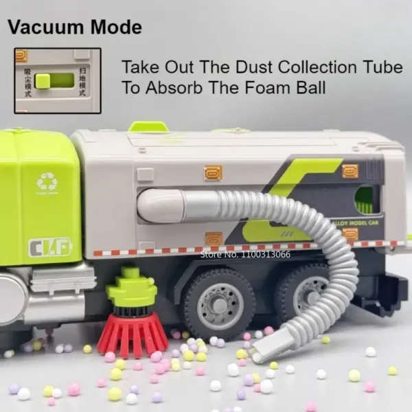 1:50 Scale Alloy Sanitation Truck Toy Game - Image 6