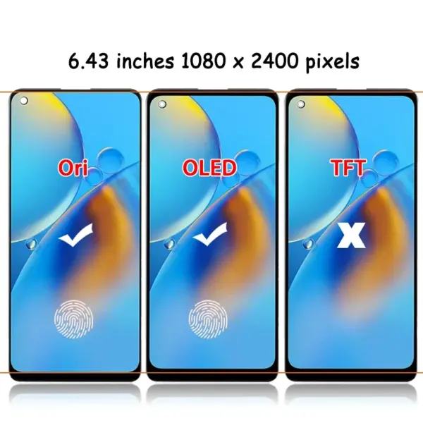 6.4 inches AMOLED LCD Display for Realme 7 Pro - Image 3