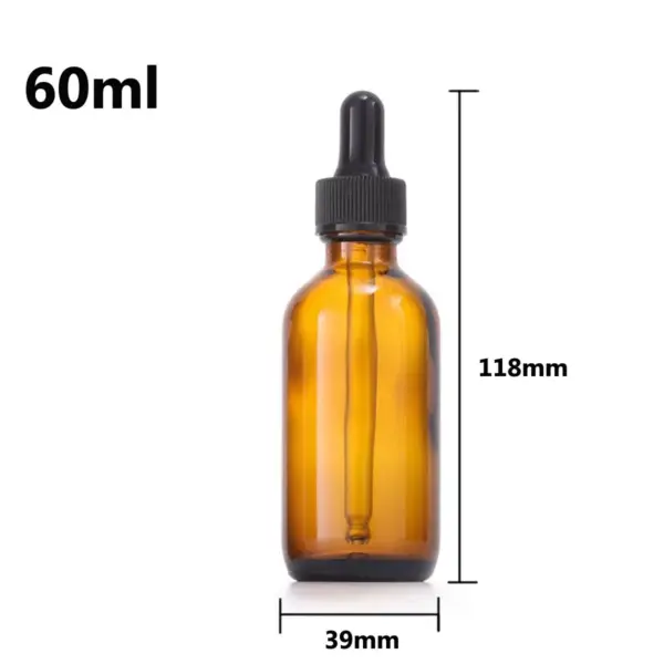 Amber Glass Bottles with Dropper Dispenser Set - Image 9